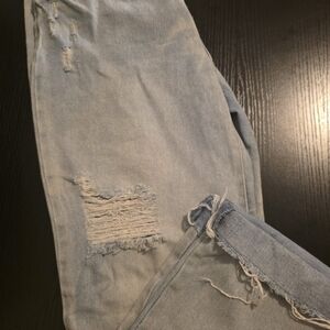 Sincerely Jules Blue Boyfriend Jeans Distressed Casual